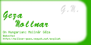 geza mollnar business card